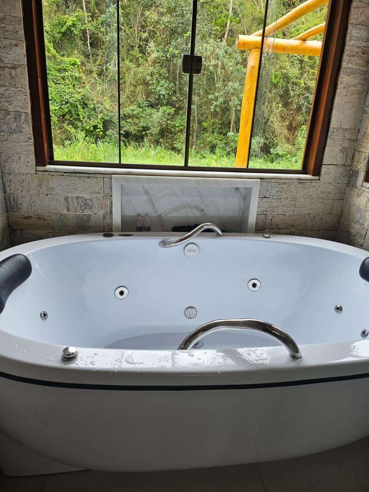 Casa Di Pedra Com Linda Vista Para Natureza - Miguel Pereira Eksteriør billede