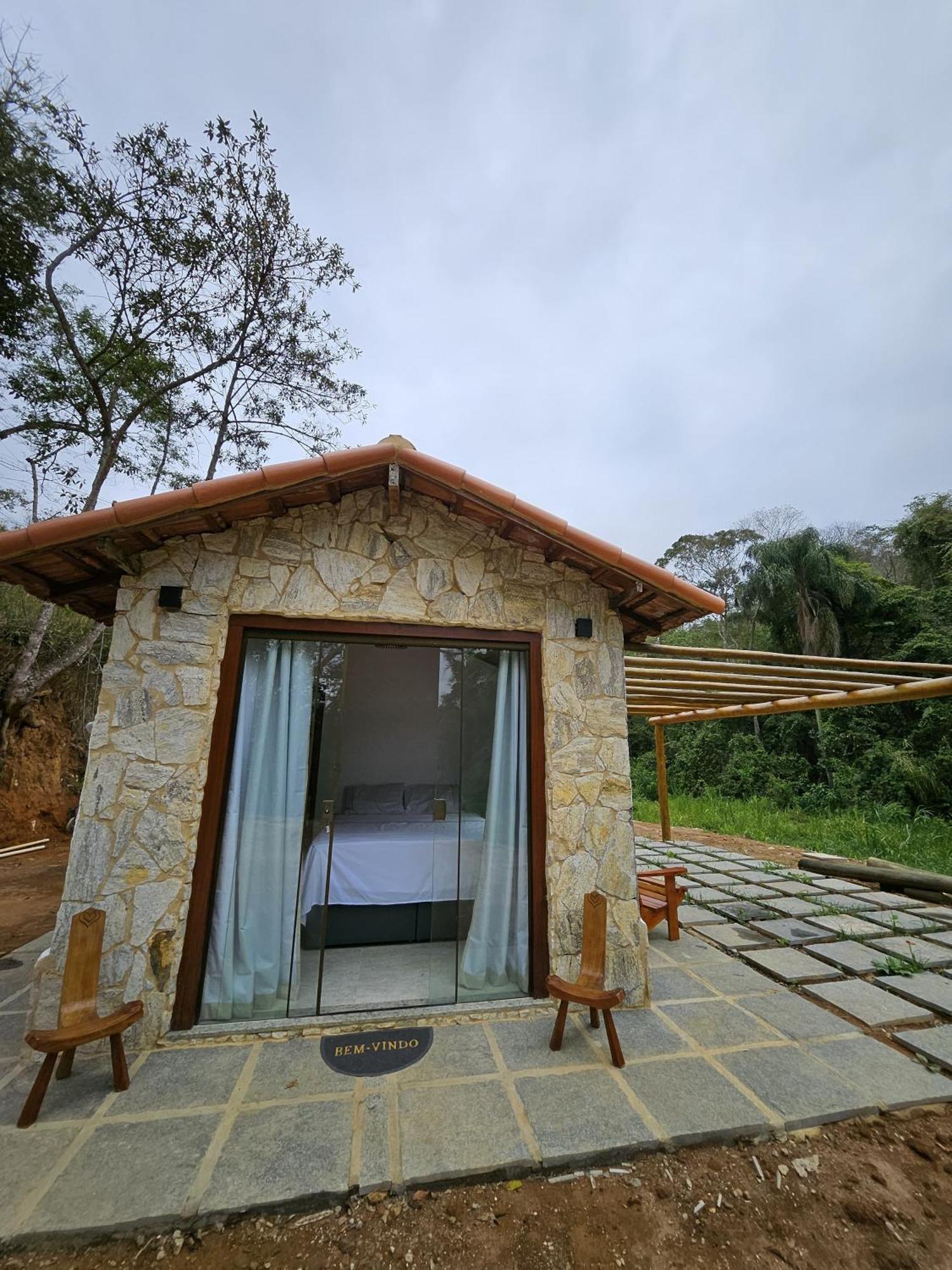 Casa Di Pedra Com Linda Vista Para Natureza - Miguel Pereira Eksteriør billede